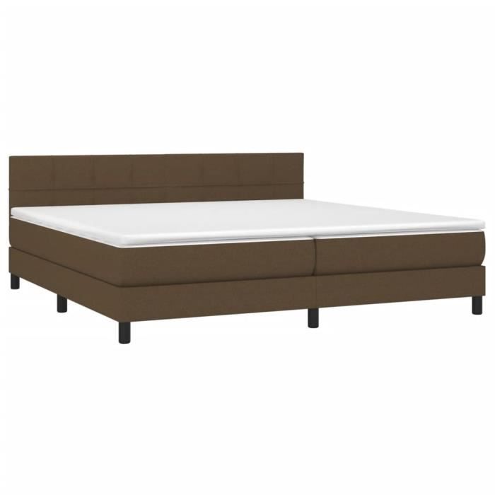 3140084 vidaXL Divan Bed with Mattress Dark Brown 200x200 Cm