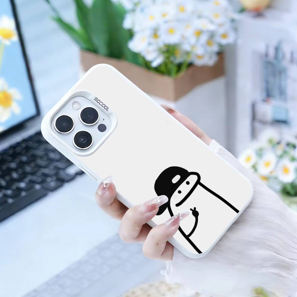 

Funny Middle Finger Cute Phone Case For IPhone 16 17 15 14 12 13 Pro Max white Color Shockproof Cover iPhone12