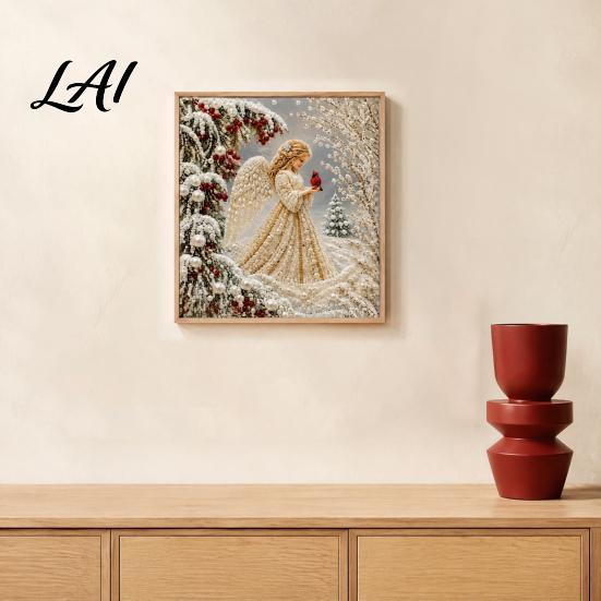 Dekorative Perlen-Bastelarbeiten Weihnachts-Malset Weihnachtsmann Rentier DIY Kunst Kreative Winterdekoration 3D Engel Wandbastelset für Erwachsene Festlich