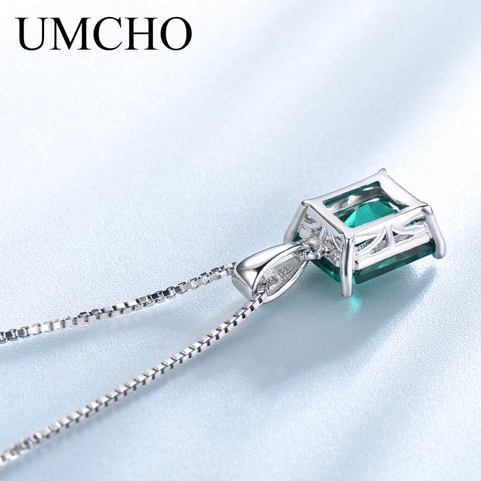 Umcho Echte Luxus-Edelstein-Halsketten-Anhänger für Frauen, eleganter feiner Schmuck, Party, Hochzeit, Muttergeschenk