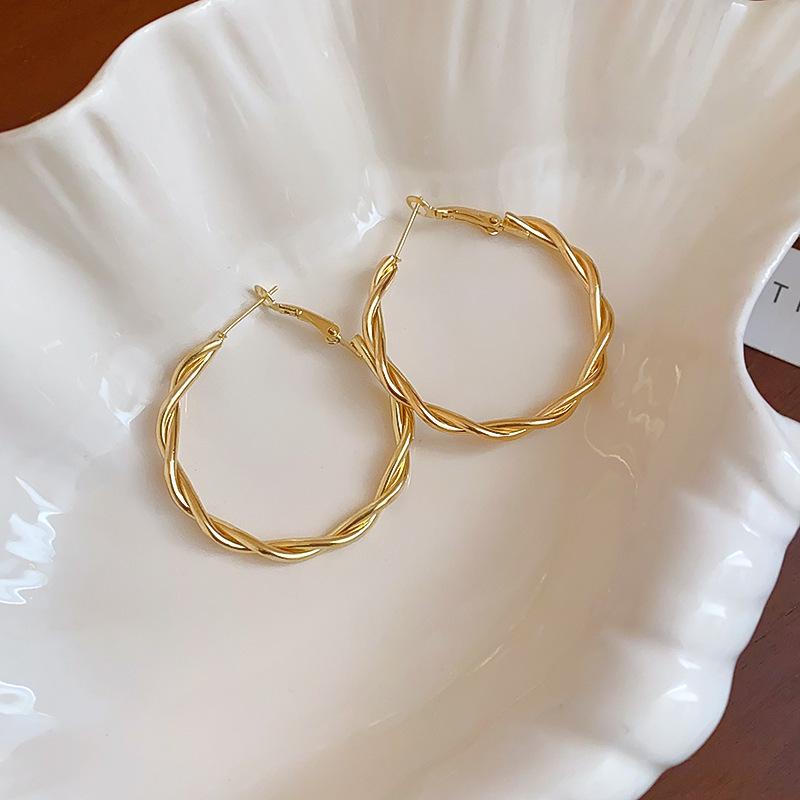 Vintage Silver Needle C-Shaped Diamond Pearl Stud Earrings - Elegant and Versatile Niche High-End Jewelry