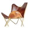 Handmade Arm Leather Butterfly Chair-Indian Home Decor Comfortable Chair