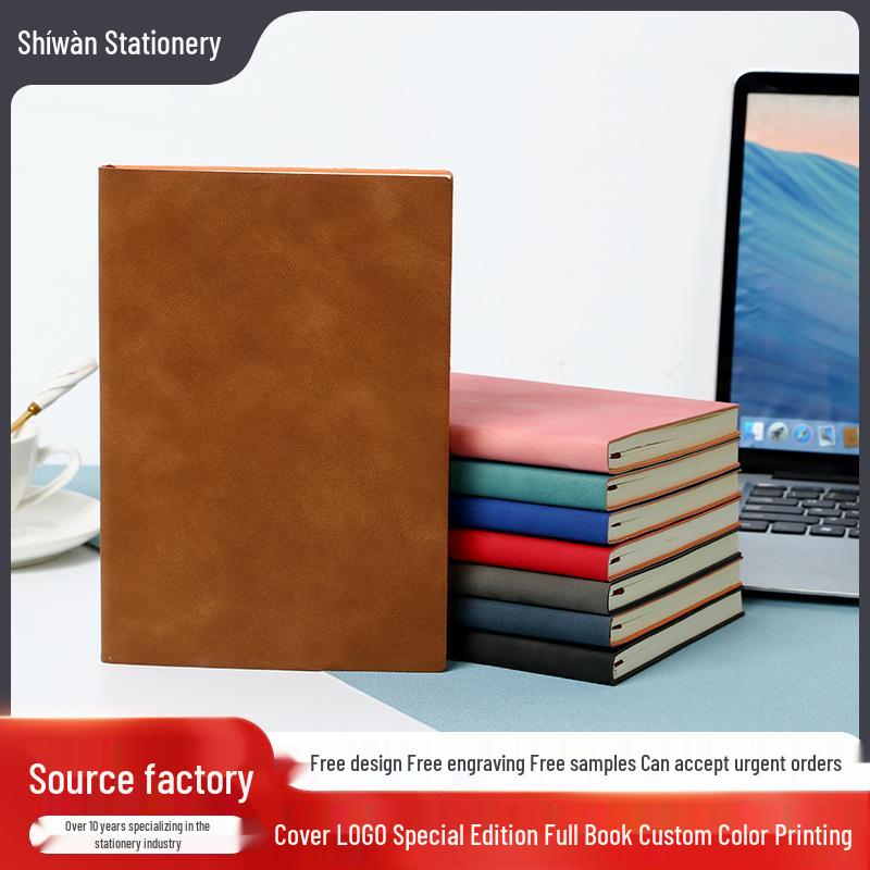 Suede-Feel Soft-Cover A5 Notebook Planner with Custom Logo