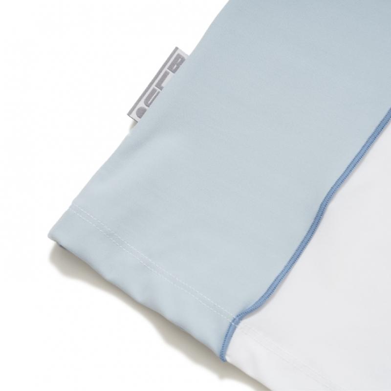 Blu DoT Color Block Mock Neck T shirT Sb