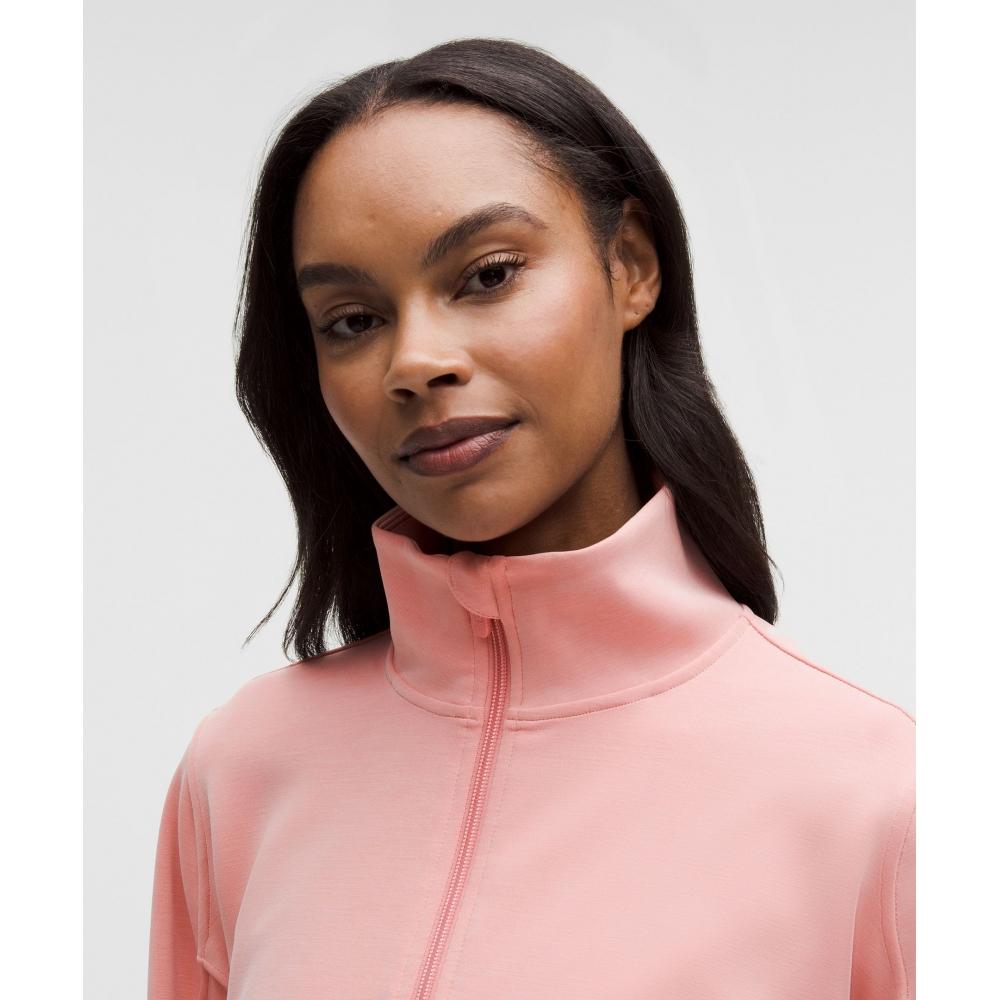 Lululemon Softstreme Half Zip  Long Tea Rose