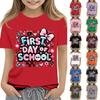 Children's Casual and Fashionable Round-Neck Printed Short-Sleeve Top for Back-to-School