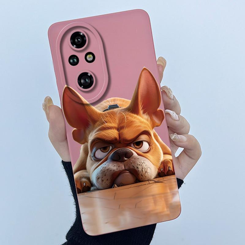 Cartoon Case For Honor 200 100 Honor200 Honor100 Pro Lite 5G Liquid Silicone Camera Lens Protector Phone Case Soft Back Cover