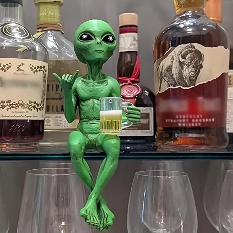 Alien Resin Statue Ornament Alien Garden Sculptures & Statues Yard Best Art Decor For Indoor Outdoor Home Or Office Collectible