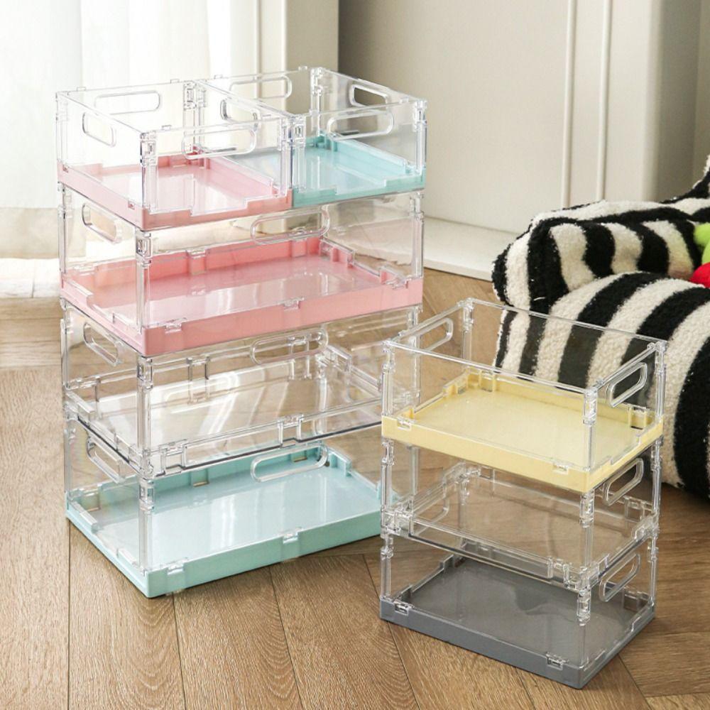 

Plastic Folding Basket Sundries Storage Organizer Box New Storage Rack