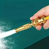 1 In-line Spray Gun with Adjustable Valve - Water Nozzle for Car Wash, Flower Watering and Lawn, Gold Metal Finish