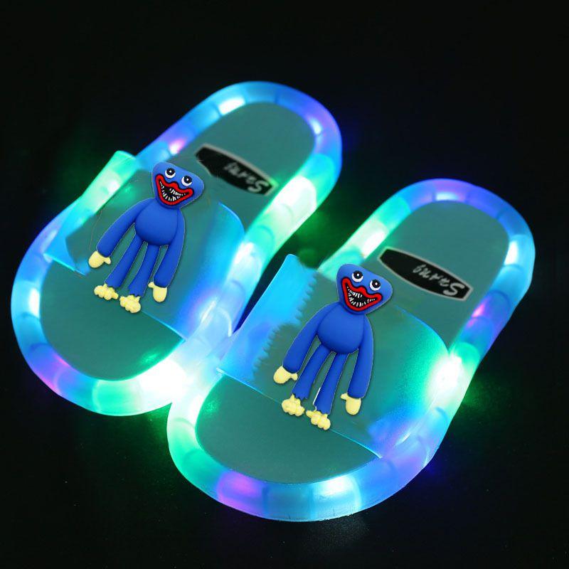 Playtime Childrens Poppy Luminous Slippers Middle And Small Children Unicorn