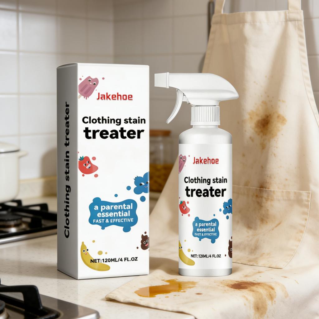 Jakehoe Clothes Stain Cleaner Suitable for All Fabrics Deep Cleaning Quick Dissolution Mild Formula No Wash Stain Remover 120ml