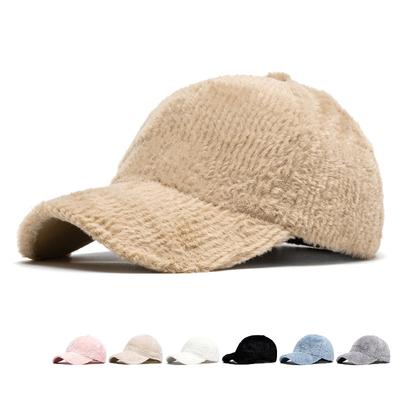 Gorra de Béisbol para Mujer Otoño Invierno Gorro Cálido Exterior Color Sólido