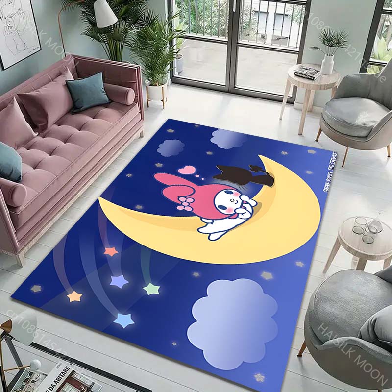 15 Sizes Japanese My Melody Rug Carpet for Living Room Children Bedroom Mat Sofa Doormat Floor Rug Home Decor Anti-Slip Mat