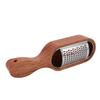 Wooden Handle Cheese Grater Manual Cheese Shredder with Storage Space Handheld Kitchen Grater for Lemon Chocolate