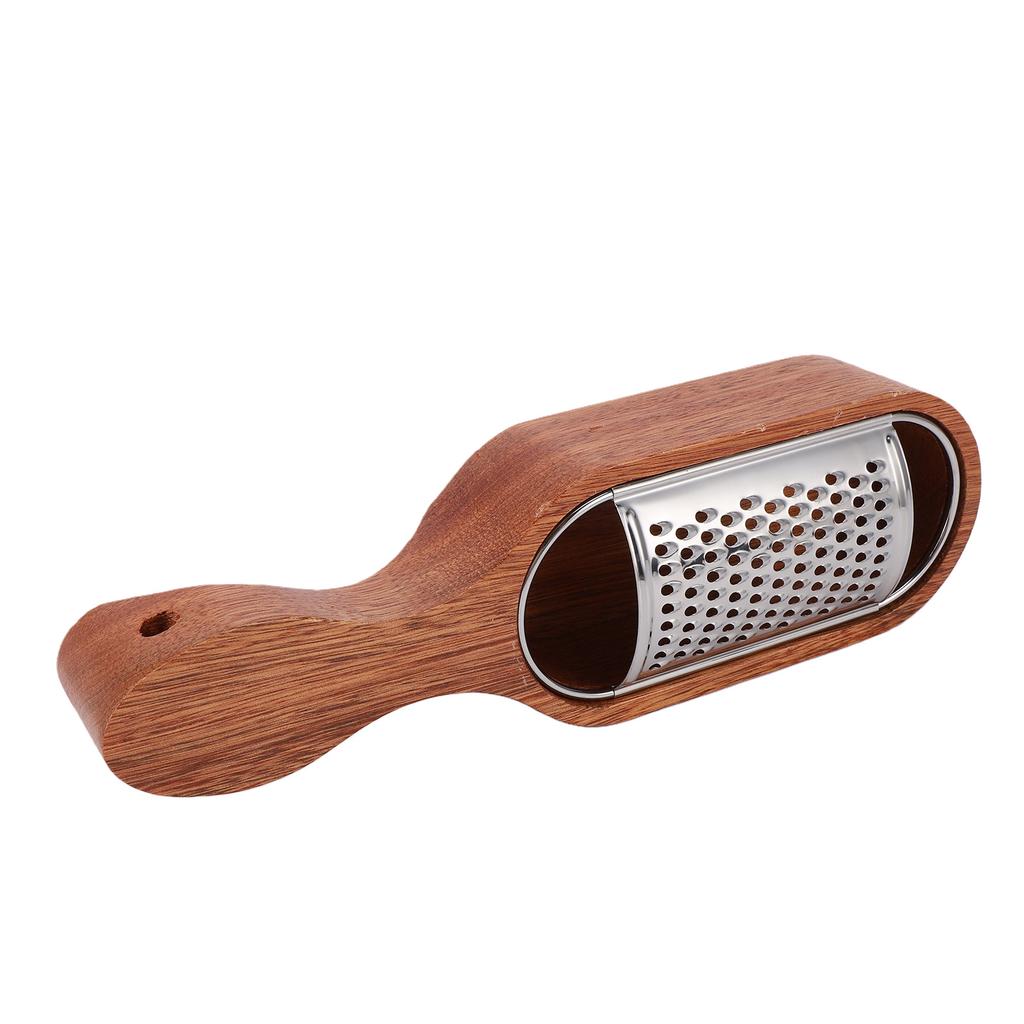 Wooden Handle Cheese Grater Manual Cheese Shredder with Storage Space Handheld Kitchen Grater for Lemon Chocolate