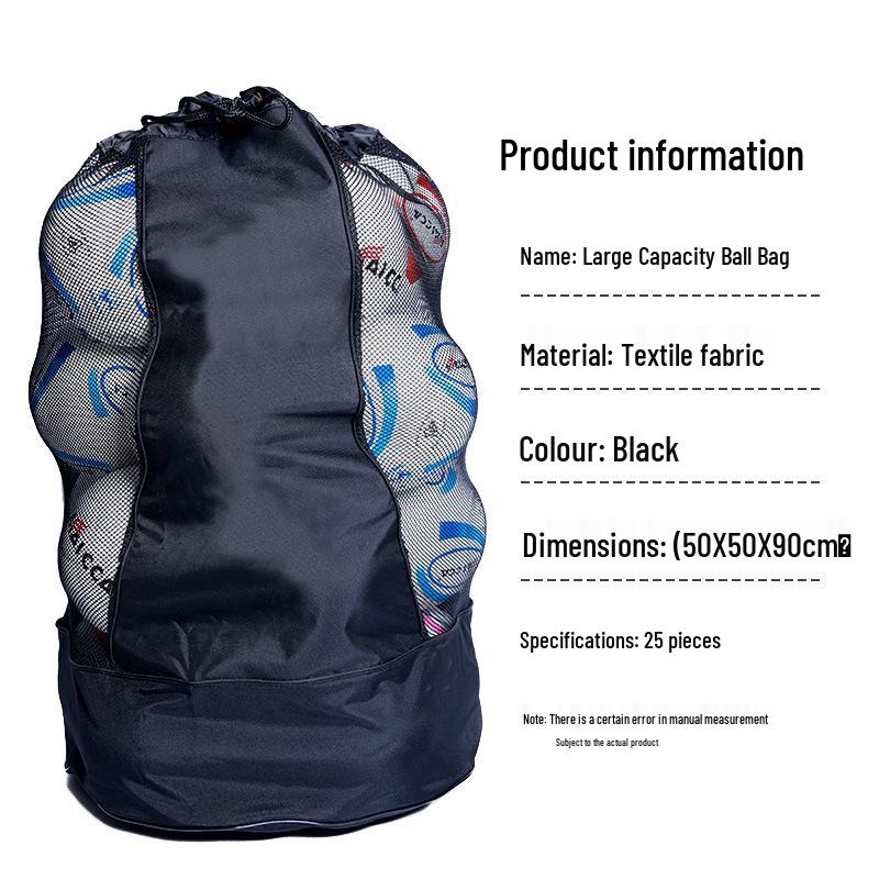 Large Capacity Ball Storage Bag for Football, Basketball & Volleyball Training