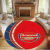 Arsenal F.C Druck Runder Teppich, Waschbarer Bodenläufer, Für Eingangsbereich Studentenwohnheim Waschküche Büro Arbeitszimmer, Heimdekoration Geburtstag Weihnachtsgeschenk