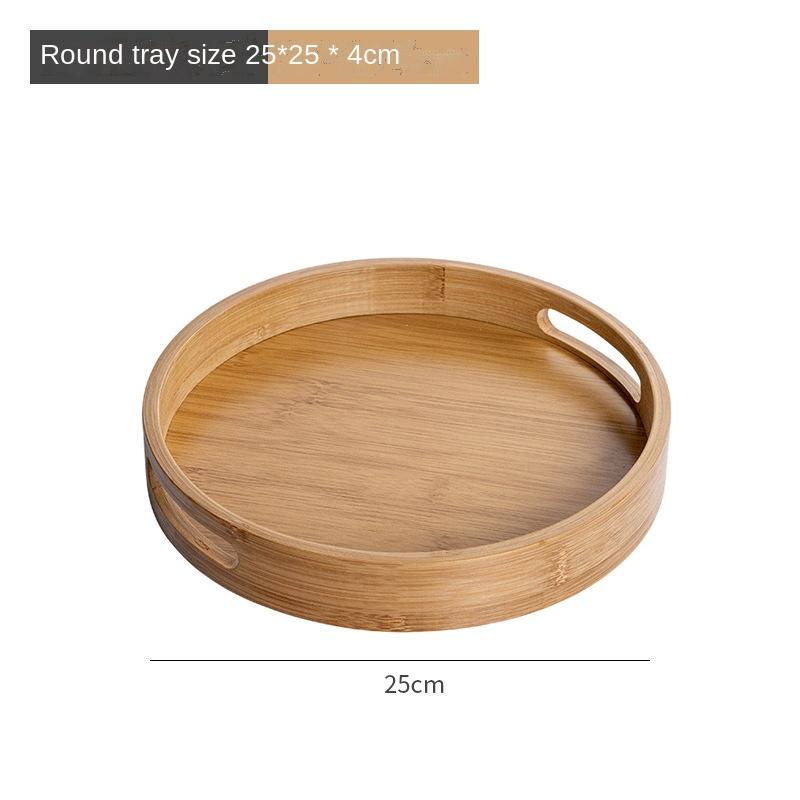 Japanischen Stil Runde Tablett Lebensmittel Servierplatte Holz Snack Deseert Platte Teaboard für Home WF
