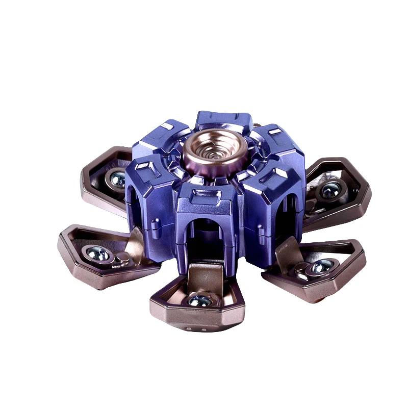 Fidget Spinner Edc Hand-Cranked Spinner Stress Relief Telescopic Fidget Spinner Toy, Magnet Opening Toy