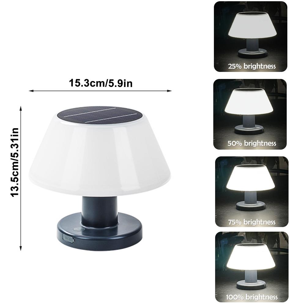 D2 Outdoor Solar Table Desk Lamp Light Portable Mushroom Light LED Bedside Lamp Camping Light Patio Garden Restaurant Bar Lights