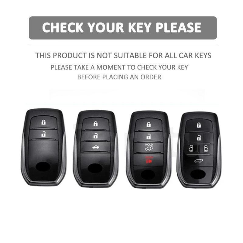 Grey Tpu Car Remote Key Case Cover for Toyota RAV4 Crown Hilux Fortuner Camry Land Cruiser Prado Protect Shell Fob Accessories