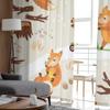 Funny Cute Fox Tulle Curtains For Living Room Sheer Curtain Bedroom Veil Organza Decorative Window Treatments
