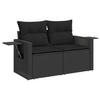 Vidaxl 5-Cz. Conjunto de Muebles de Jardín, Cojines, Ratán Negro PE