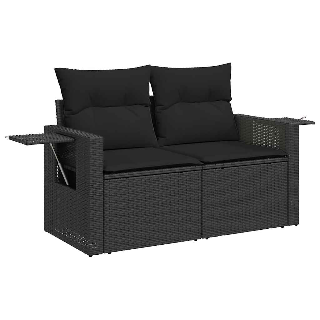 Vidaxl 5-Cz. Conjunto de Muebles de Jardín, Cojines, Ratán Negro PE
