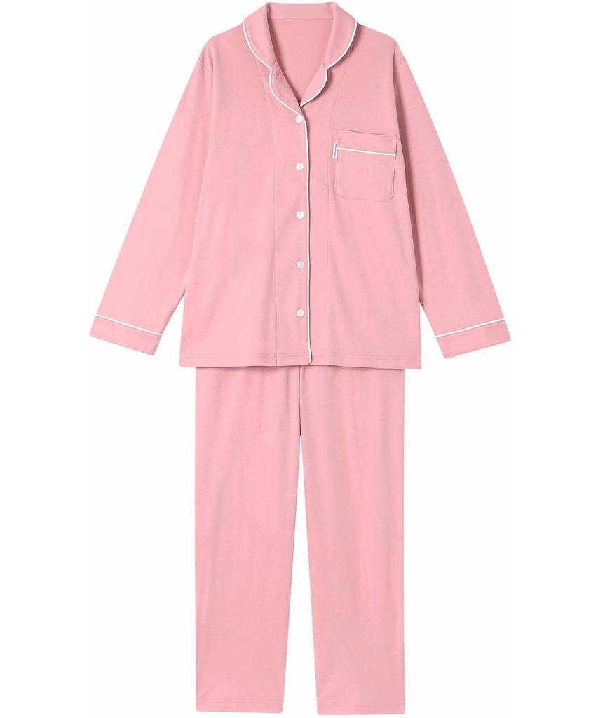 Wacoal Relax Sleep Sleep Science Long Sleeves and Cotton RP & Pajamas, Pants, 100% (Plain Cotton) YDX503, Women's,