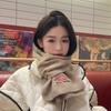Including Knitted Wool Scarf, Winter Girls' New High-end Korean Version of Versatile Scarf Neck Protection Brown