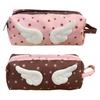 High Capacity Pencil Case with Handle Plush Pen Bag Large Pencil Pouches Travel Cosmetic Bag For Students Adult Women