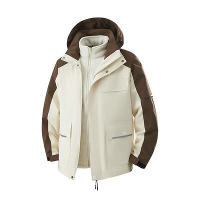 Three In One Mountain Windproof and Waterproof Assault Suit, Men's and Women's Plus Size Jacket, Outdoor Couple Hiking Suit