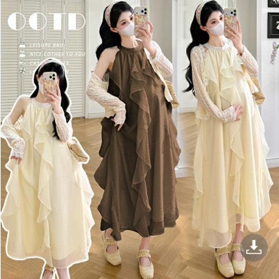 2026 Korean Summer Spaghetti Strap Dress & Cardigan Set XL