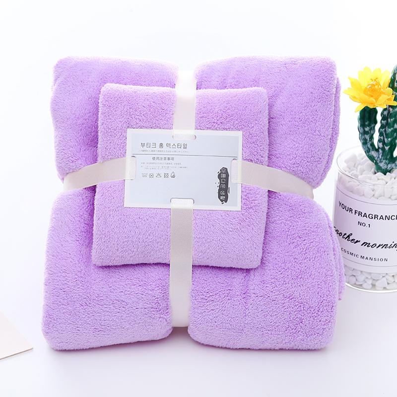 Multipurpose Use Coral Velvet Towel Bathroom Towel Set Spa Over Sized Towels for Household