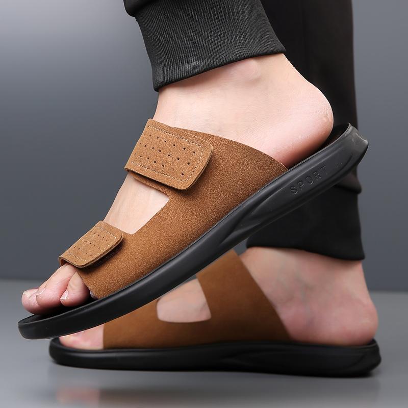 Fashion Summer casual men's shoes Breathable comfortable trendy design style Walking on the streets and beaches High quality slippers