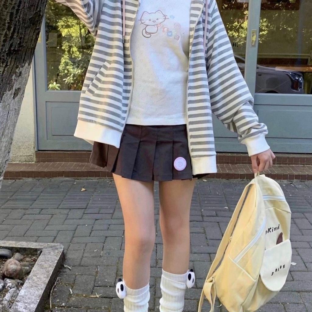 Sladká trička Kawaii Dámské Japonský styl Y2k Krajka Patchwork Roztomilé kreslené vyšívací trička Topy Měkká dívka