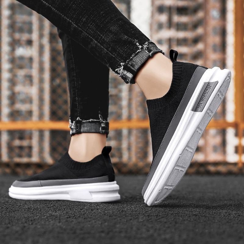 Men's shoes spring breathable sports casual shoes one-pedal socks shoes thin lazy shoes mesh board shoes