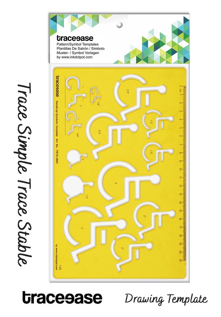 Traceease Handicap Symbol Human Template Designer  s Drafting Tools Stencils- 1