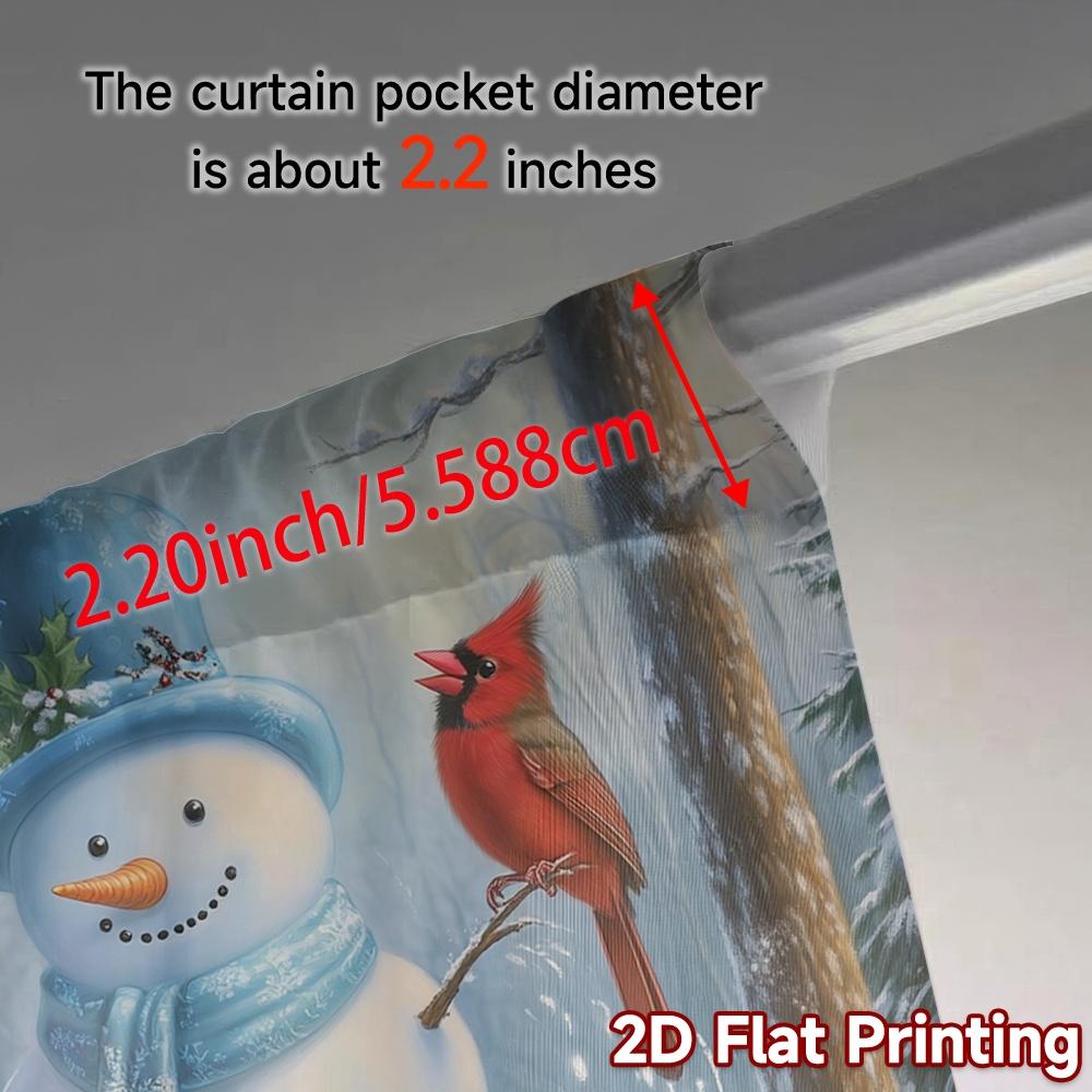 2pcs,Curtains Cute Snowman Winter Friends (2) Minimalist Chic Curtains Durable Polyester Curtains All Seasons Perfect for Living