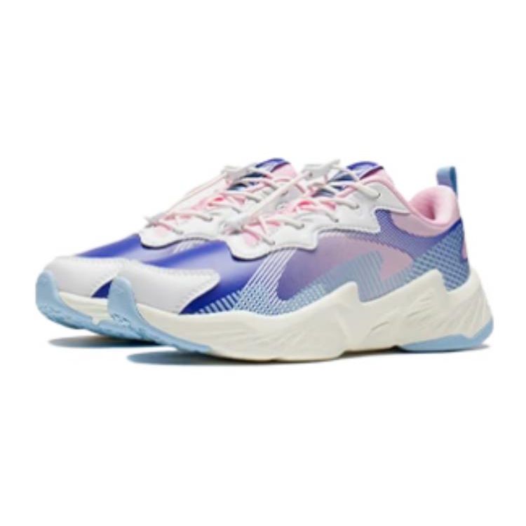 Li Ning Childrens Dark Night Elf 2.0 Sports Shoes Kids Sneakers Blue Pink YKCS120-12