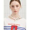 Logo Tape Big Pearl Necklace