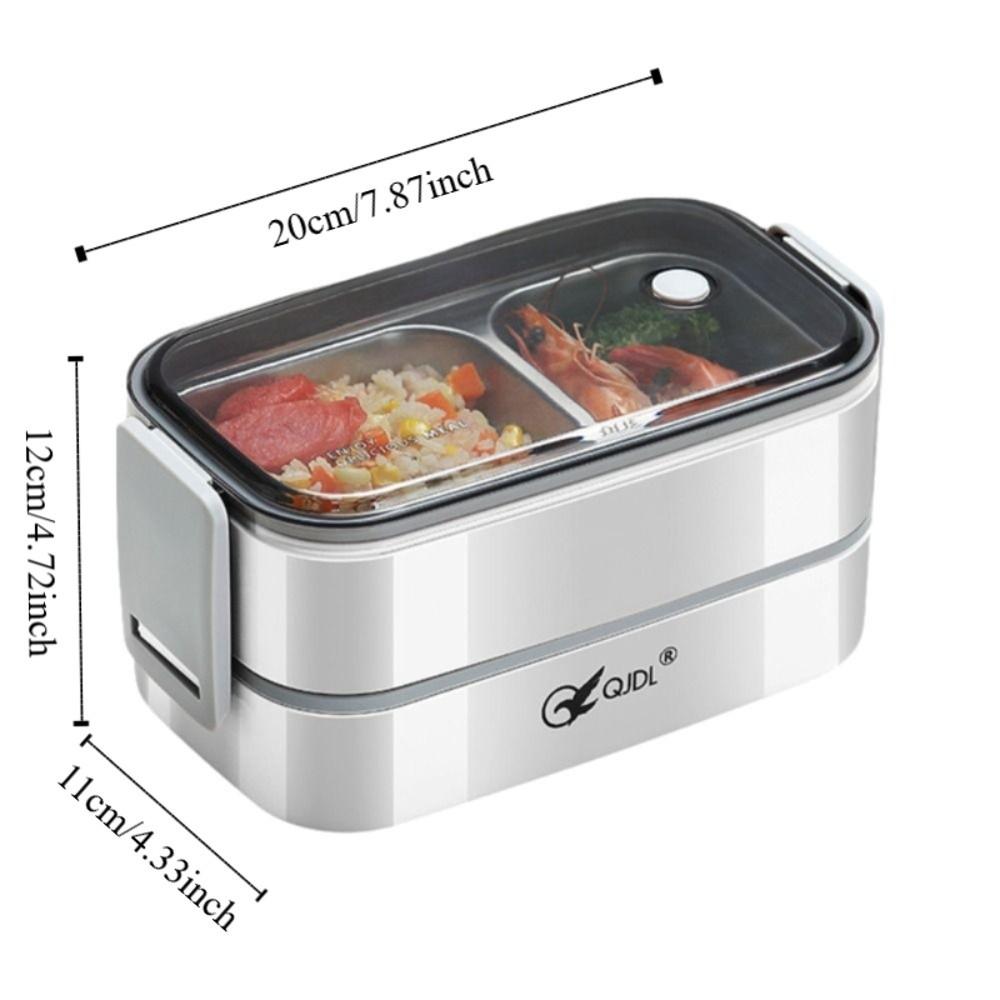 Compartments Food Container Microwavable Food Storage Box Portable 2 Layer Lunch Box  Worker