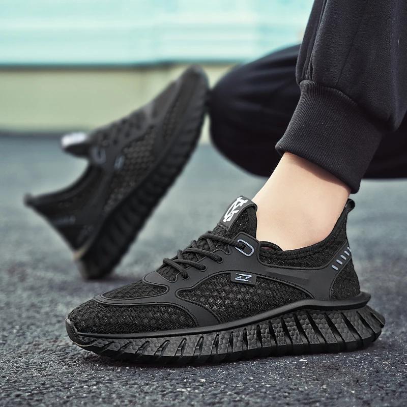 Men's Mesh Sneakers New Summer Mesh Sports Breathable Casual Shoes Comfortable Men's Tennis Shoes Lightweight Running Shoes