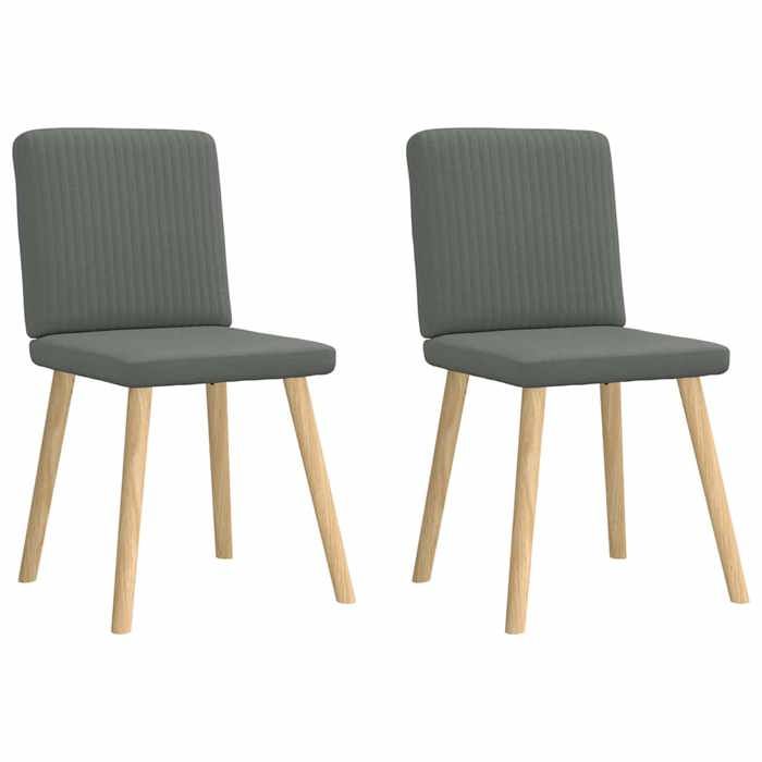 VidaXL Chaises à manger lot de 2 gris foncé tissu 4101198