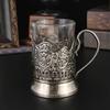 Drinking Hot Tea Glass Metal Cup Holder Folk Crafts Sell Custom Logo Old-fashioned Podstakannik Russian Soviet Nostalgia Classic