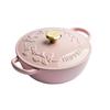 Little Happiness 23cm Non-stick Enamel Embossed Soup & Stew Pot, Induction Compatible