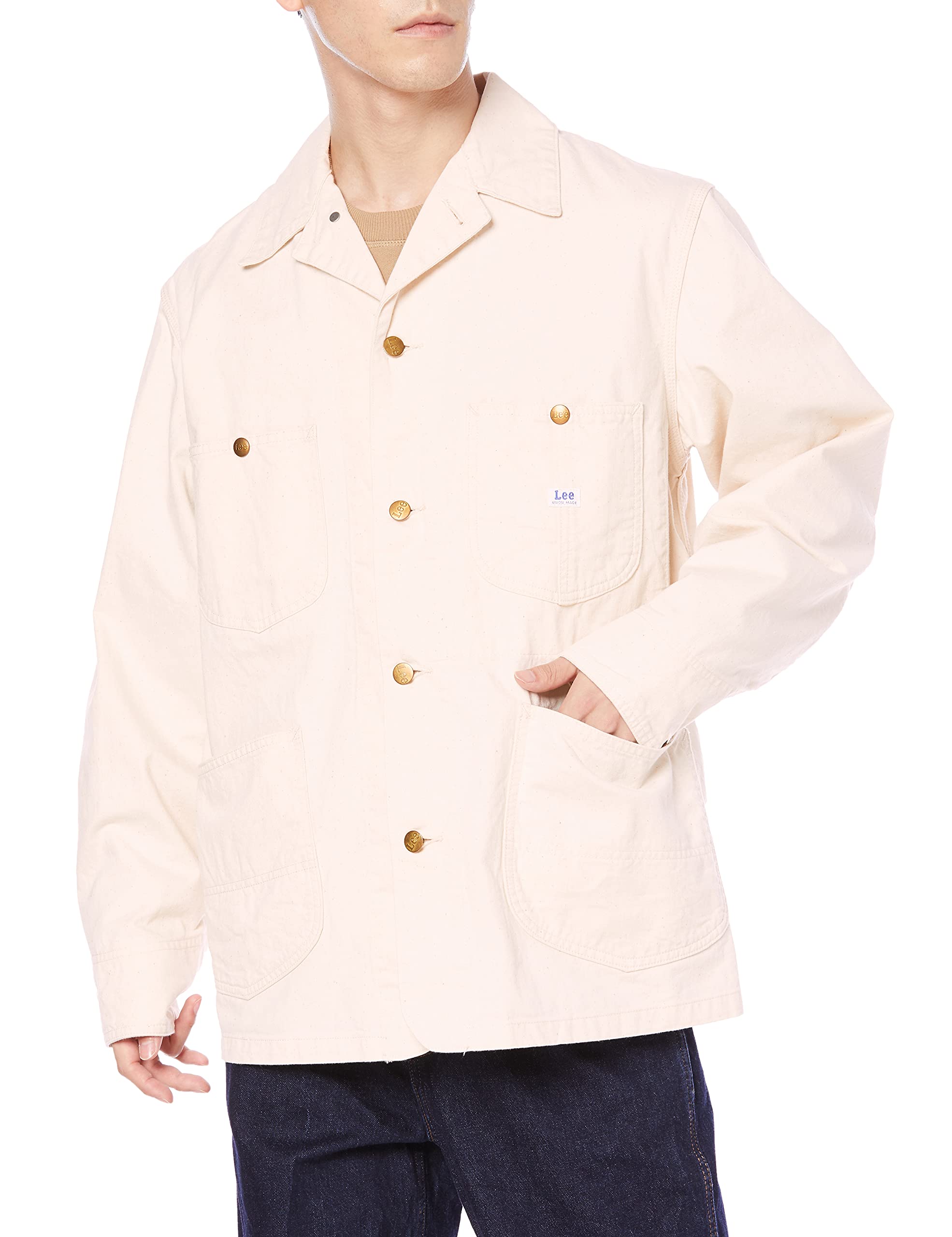 

Lee LT0659 Denim Loco Coverall Natural Color XS Men s Jacket, Unisex, 2,