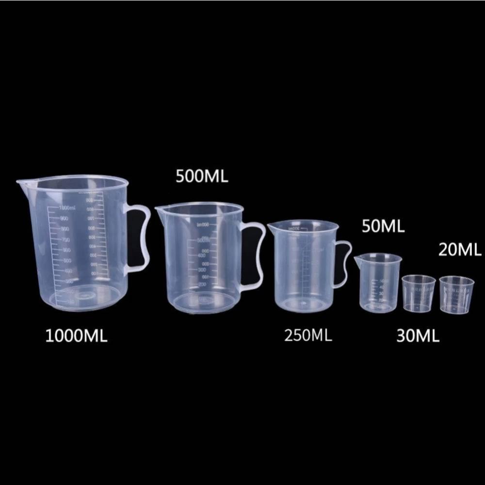 20ml/30ml/50ml/250ml/500ml Thickened Clear Plastic Graduated Measuring Cup Liquid Measure Jug Container Kitchen Measuring Tools
