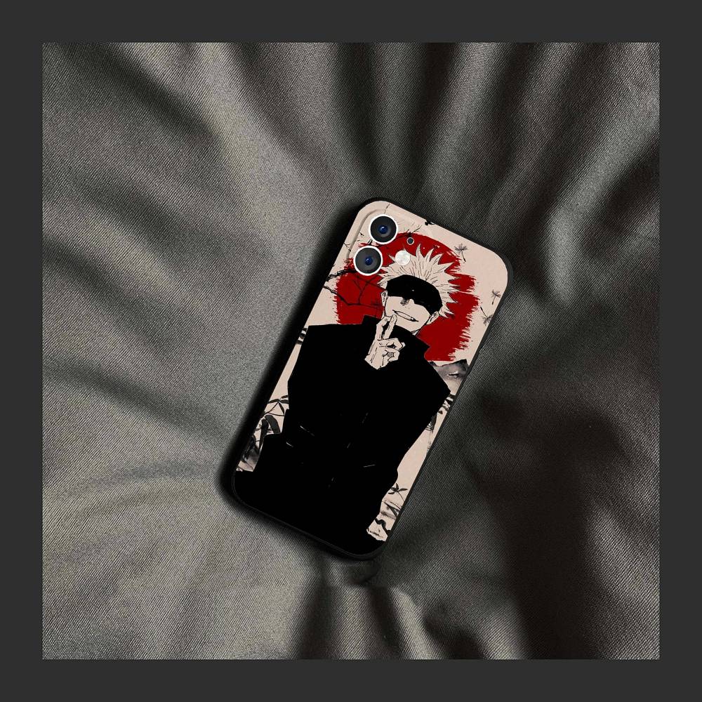 Satoru Gojo Anime Jujutsu Kaisen Phone Case For IPhone 17 Air 16 15 14 13 Pro Max 11 12 Black Silicone Cover